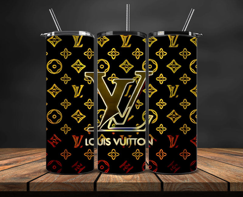 LV Tumbler Wrap, Lv Tumbler Png, Lv Logo, Luxury Tumbler Wraps, Logo Fashion Design 104