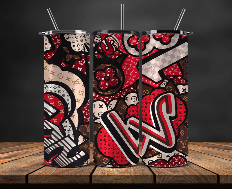 LV Tumbler Wrap, Lv Tumbler Png, Lv Logo, Luxury Tumbler Wraps, Logo Fashion Design 106