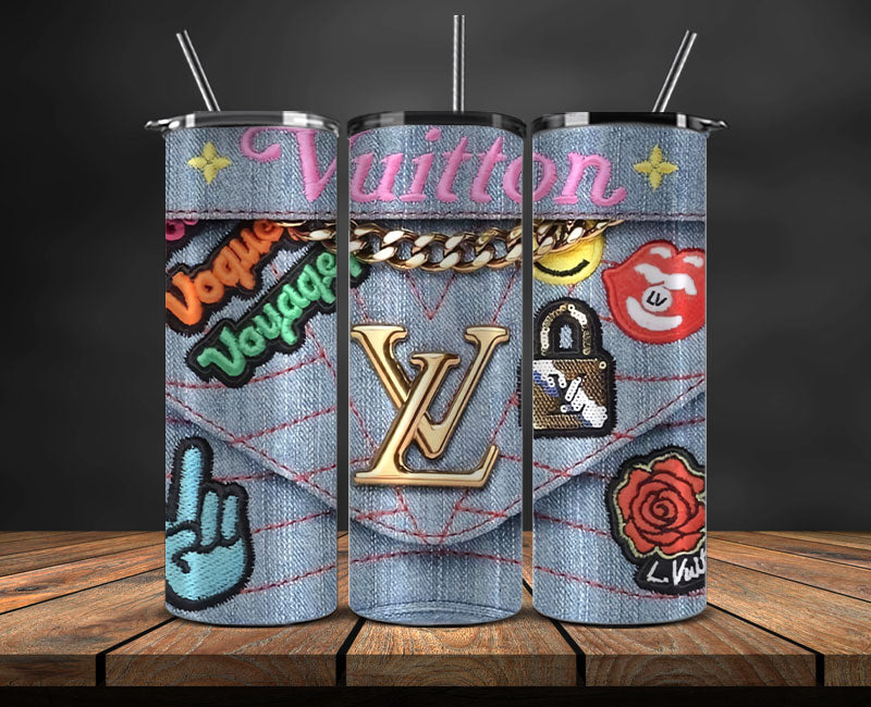 LV Tumbler Wrap, Lv Tumbler Png, Lv Logo, Luxury Tumbler Wraps, Logo Fashion Design 107