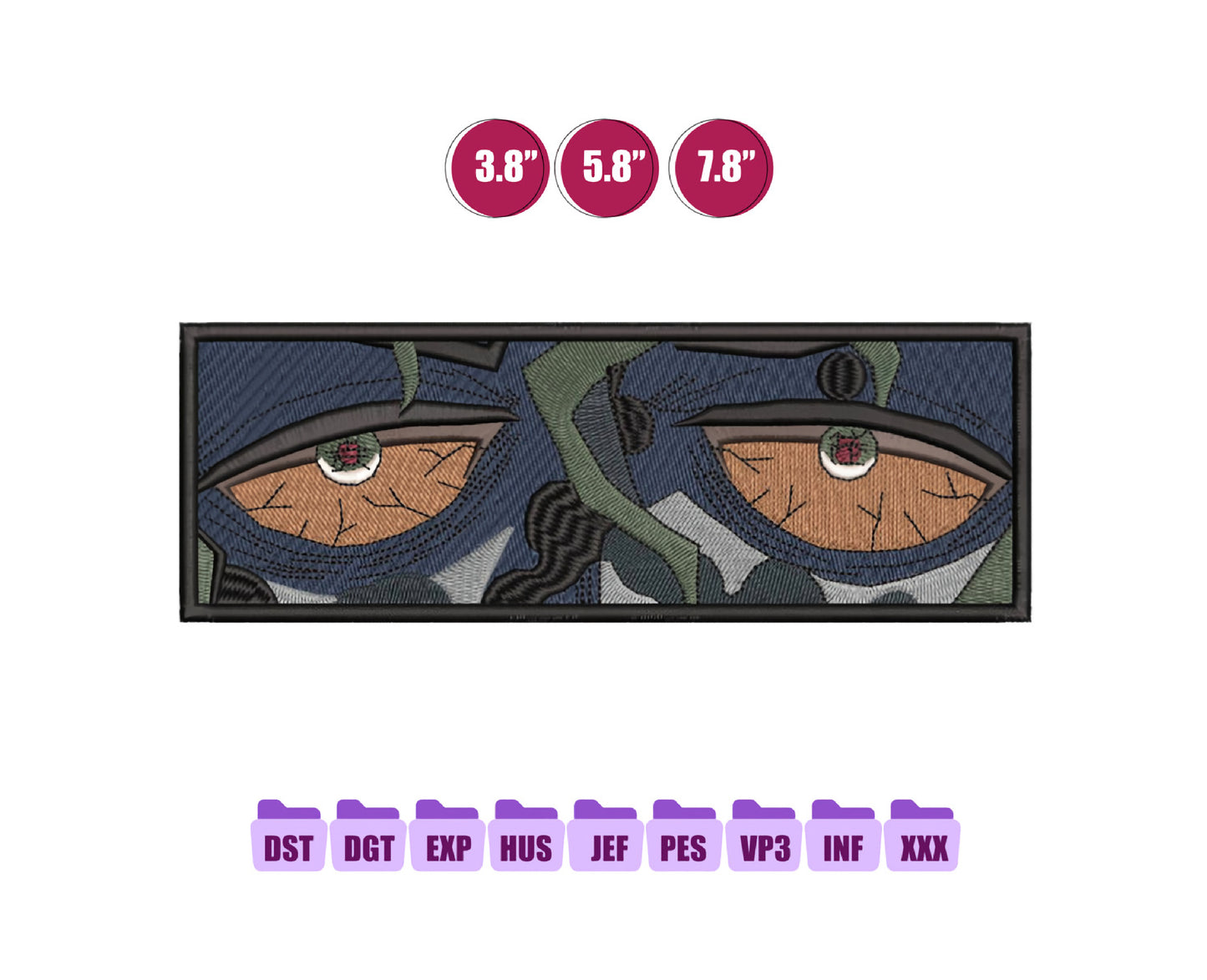 Gyutaro Anime Embroidery Design, Anime Machine Embroidery Design 108