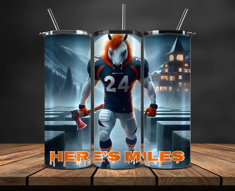Denver Broncos Tumbler Wrap, NFL Trendy Tumbler 10