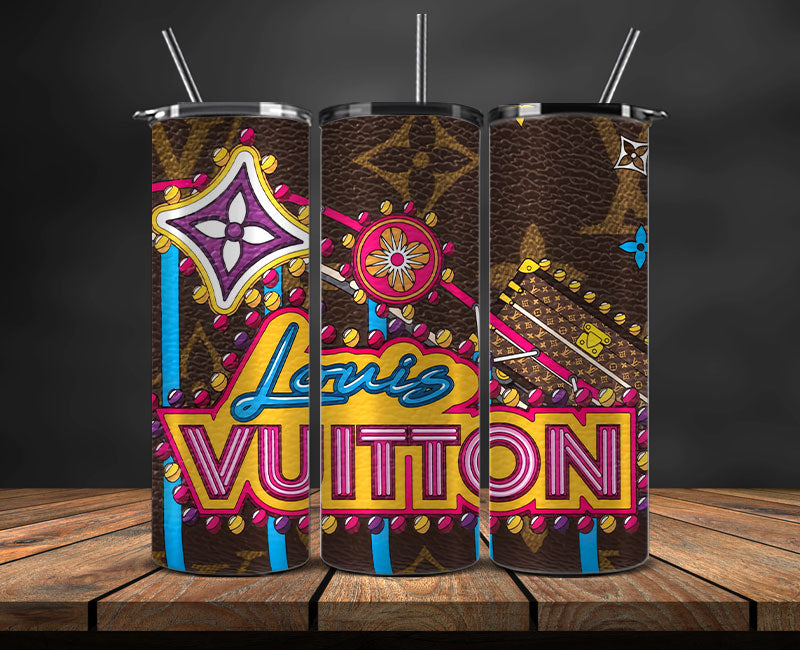 LV Tumbler Wrap, Lv Tumbler Png, Lv Logo, Luxury Tumbler Wraps, Logo Fashion Design 115