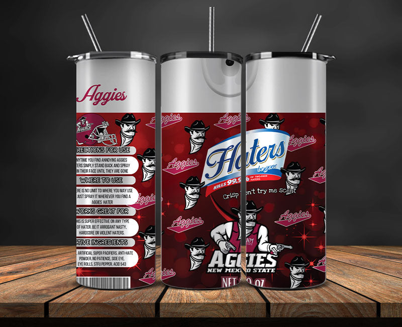 New Mexico State Aggies Haters BeGone Tumbler Wrap, College Haters BeGone Tumbler Png 116