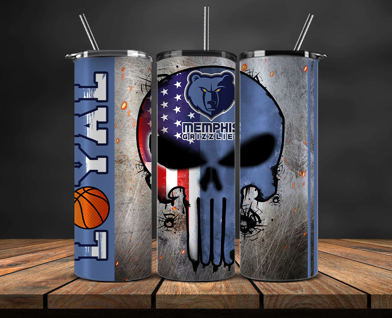 Memphis Grizzlies Tumbler Wrap Basketball Design,NBA Teams,NBA Sports,Nba Tumbler Wrap,NBA DS-126
