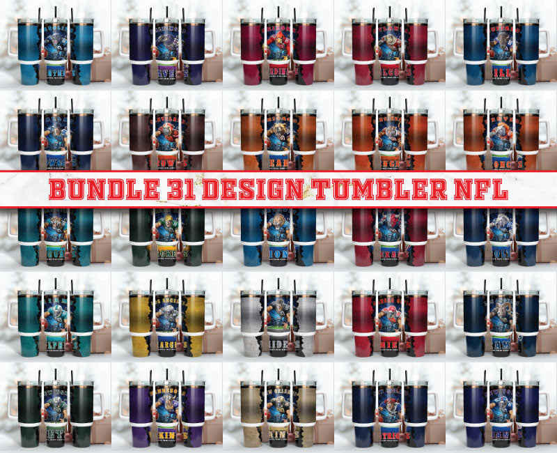 Bundle 32 Design NFL Tumbler 40oz Png, 40oz Tumler Png 129