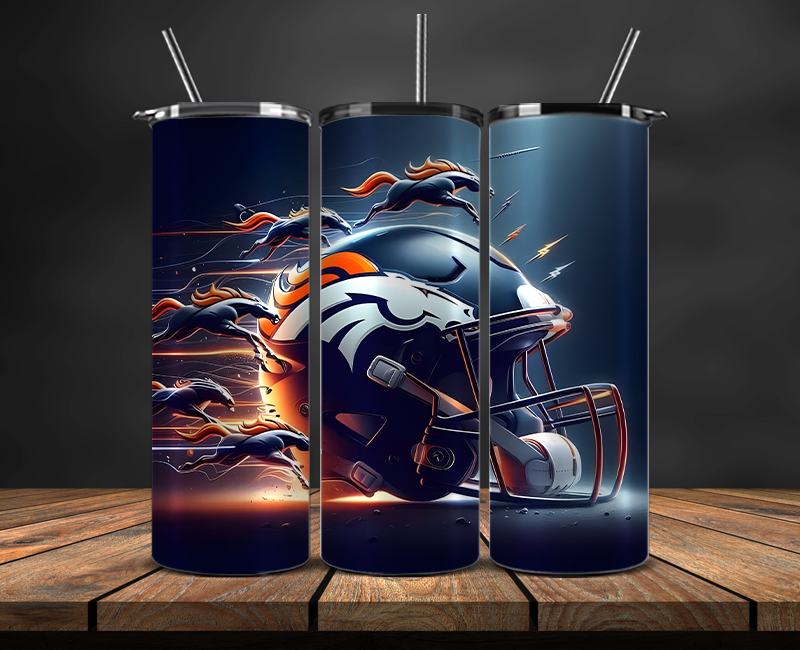 Denver Broncos Tumbler Wrap, NFL Trendy Tumbler 12