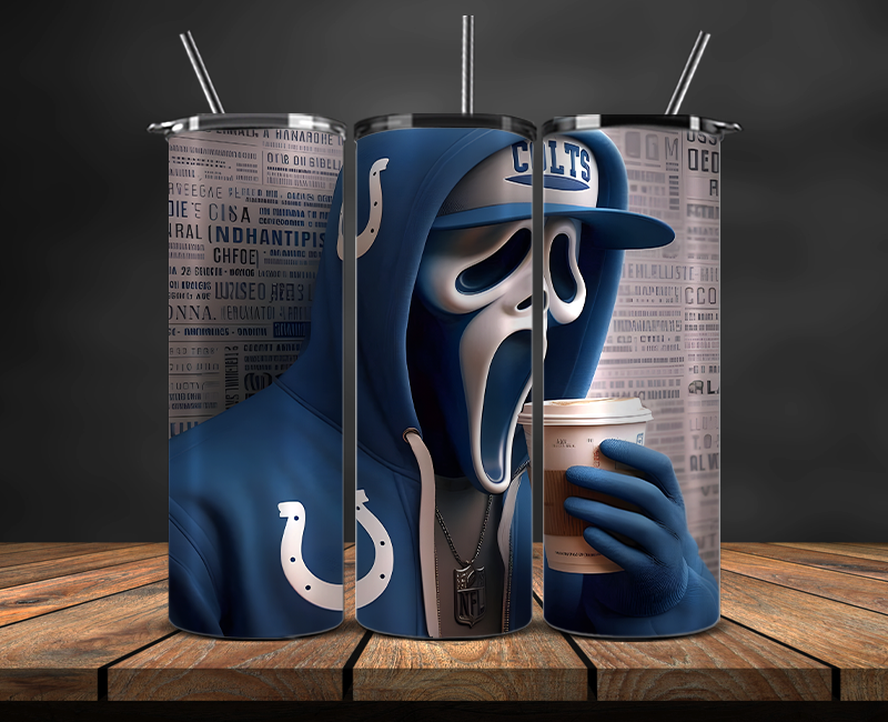 Indianapolis Colts Tumbler Wrap, NFL Trendy Tumbler 12