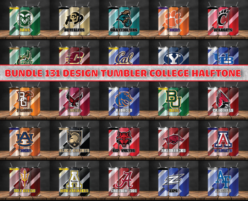 Bundle 131 Dessign College Football 20 Oz Tumbler Wrap,Bundle Sport Tumber 132