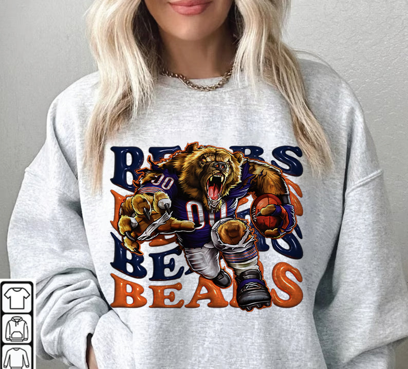 Chicago Bears Football Sweatshirt png , T-Shirt Png, NFL T-Shirt Design 134