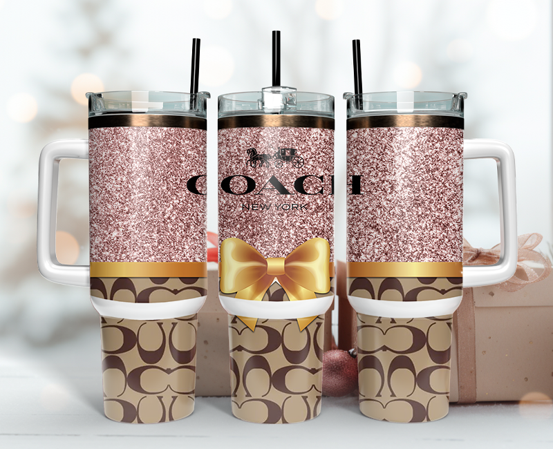 Coach Tumbler Wrap 40oz, Logo Fashion Tumbler Wrap 40oz, Tumbler 40oz Png 135