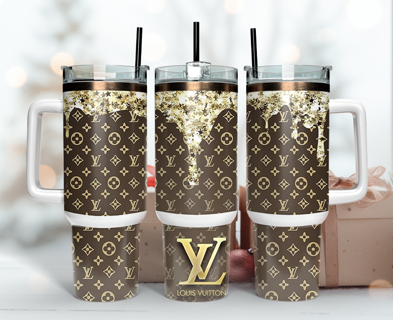Louis Vuitton Tumbler Wrap 40oz, Logo Fashion Tumbler Wrap 40oz, Tumbler 40oz Png 136
