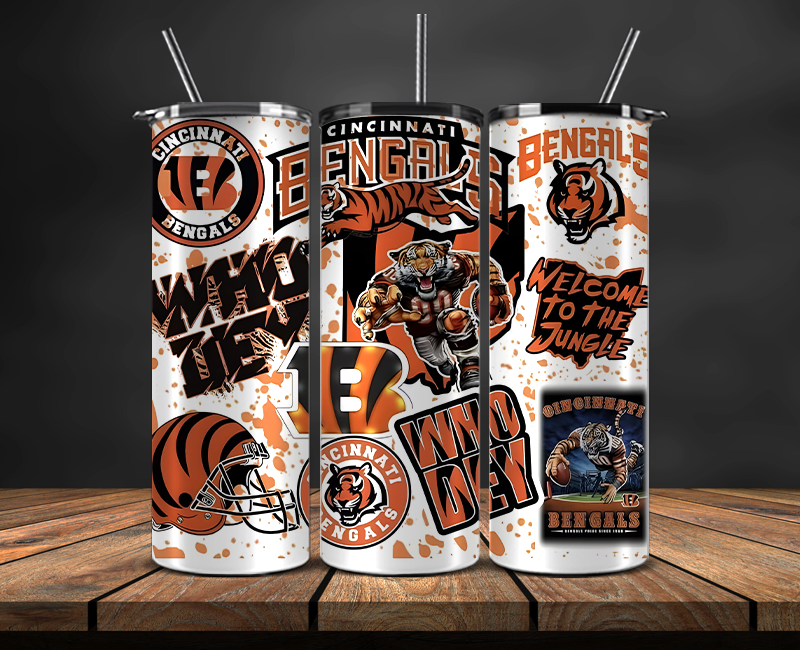 Cincinnati Bengals Tumbler Wrap, NFL Trendy Tumbler 13