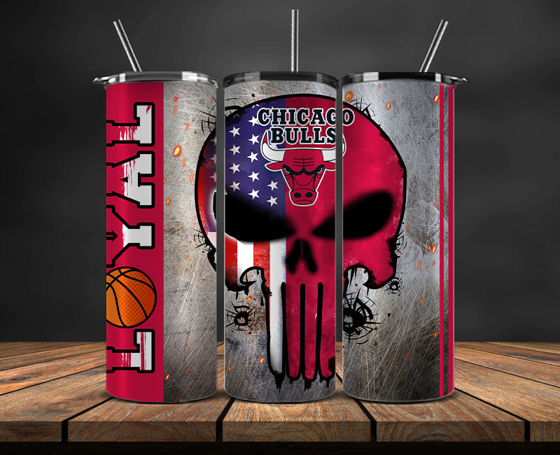 Chicago Bulls Tumbler Wrap Basketball Design,NBA Teams,NBA Sports,Nba Tumbler Wrap,NBA DS-140