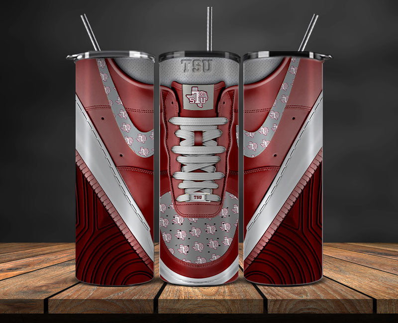 Texas Southern Tigers Sneaker Tumbler Wrap , College Sneaker Tumbler Wrap 152