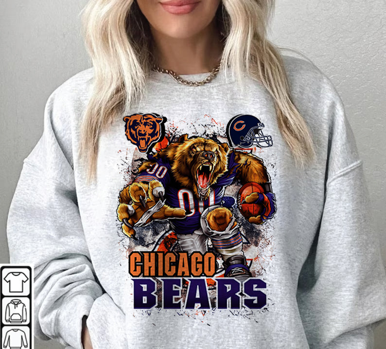 Chicago Bears T-Shirt Png, NFL T-Shirt Design 02