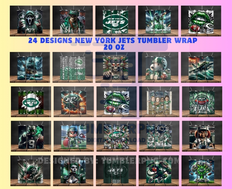 Bundle New York Jets Logo Tumbler Wrap, Bundle Sport Tumbler 170