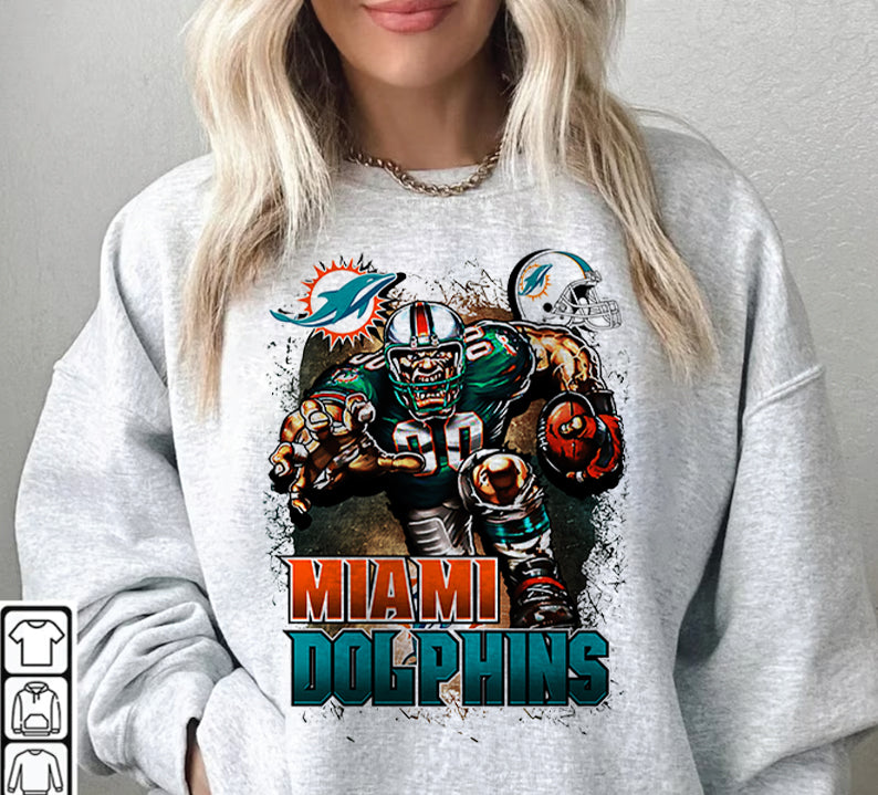 Miami Dolphins T-Shirt Png, NFL T-Shirt Design 12