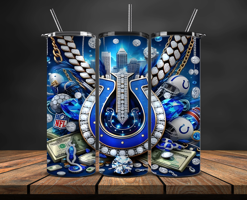 Indianapolis Colts Tumbler Wrap, NFL Trendy Tumbler 18