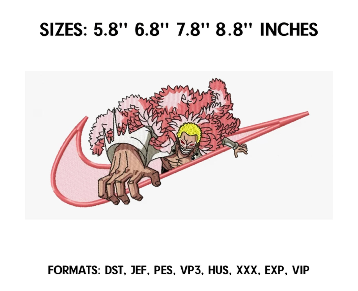 DOFLAMINGO Anime Embroidery Design, Ni ke Anime Embroidery Designs 18