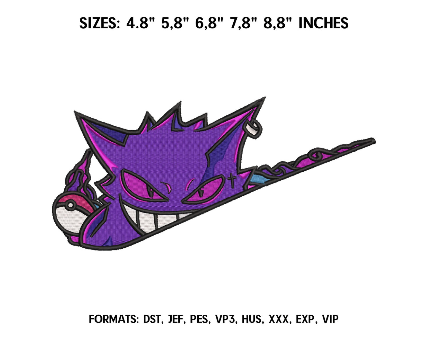 ECTOPLASMA Anime Embroidery Design, Ni ke Anime Embroidery Designs 19