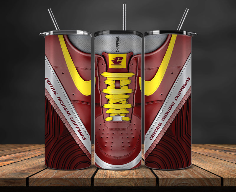 Central Michigan Chippewas Sneaker Tumbler Wrap , College Sneaker Tumbler Wrap 19