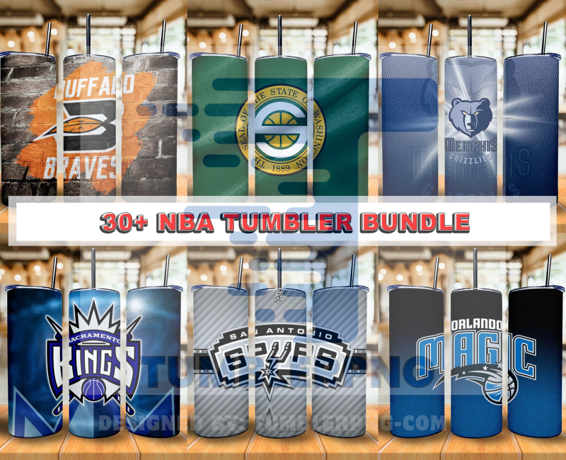 Bundle NBA Logo Tumbler Wrap, Bundle Sport Tumbler 01