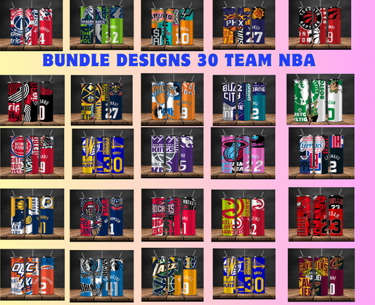 Bundle 30 Team Basketball Tumbler Wrap Design,Basketball Sports Tumbler , Basketball Tumbler Wrap NEW