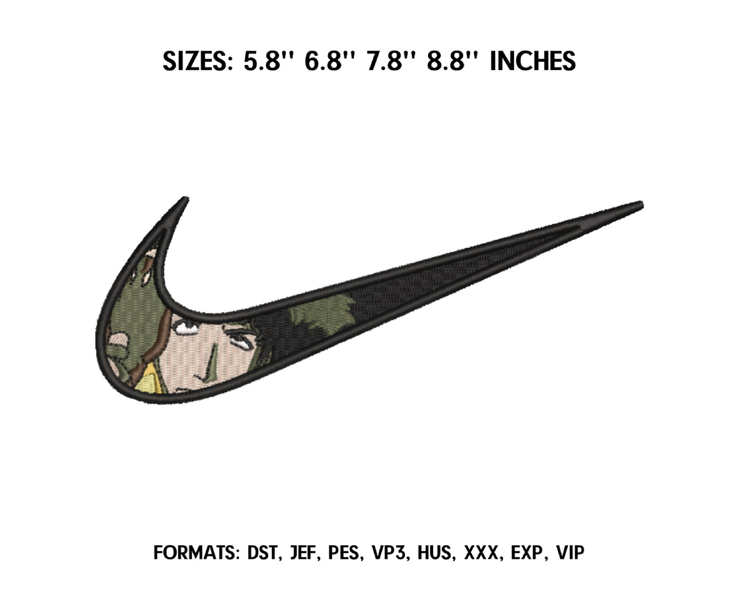 Cowboy Bebop Anime Embroidery Design, Ni ke Anime Embroidery Designs 01