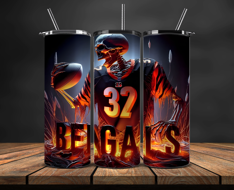 Cincinnati Bengals Tumbler Wrap, NFL Trendy Tumbler 01