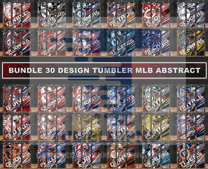 Bundle MLB Logo Tumbler Wrap, Bundle Sport Tumbler 20