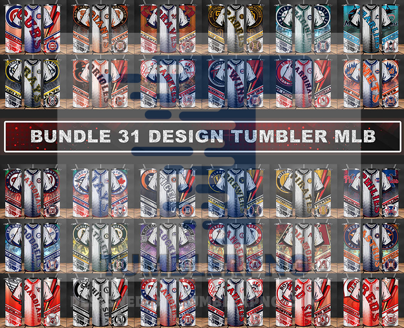 Bundle MLB Logo Tumbler Wrap, Bundle Sport Tumbler 21