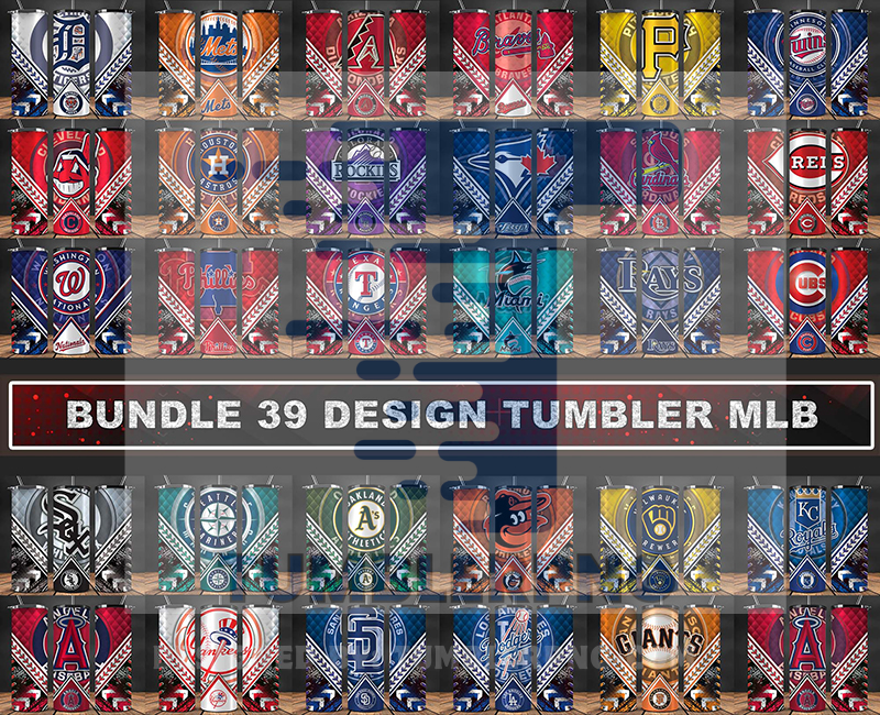 Bundle MLB Logo Tumbler Wrap, Bundle Sport Tumbler 23
