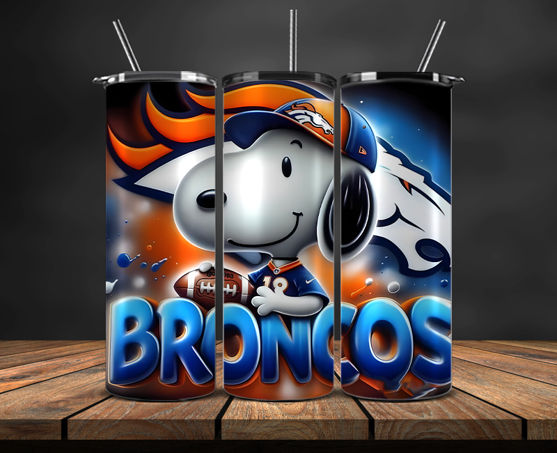 Denver Broncos Tumbler Wrap, NFL Trendy Tumbler 25