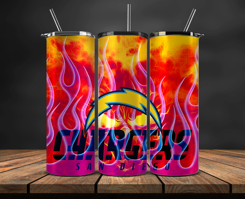 Los Angeles Chargers Tumbler Wrap, NFL Trendy Tumbler 25
