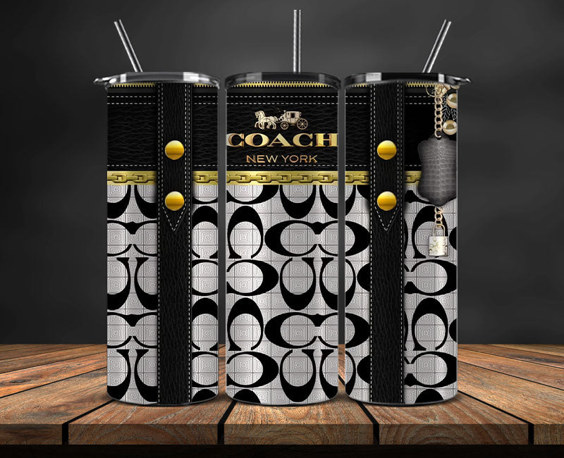 Coach Tumbler Wrap, Coach Tumbler Png, Coach Logo , Luxury Tumbler Wraps, Logo Fashion Design 25