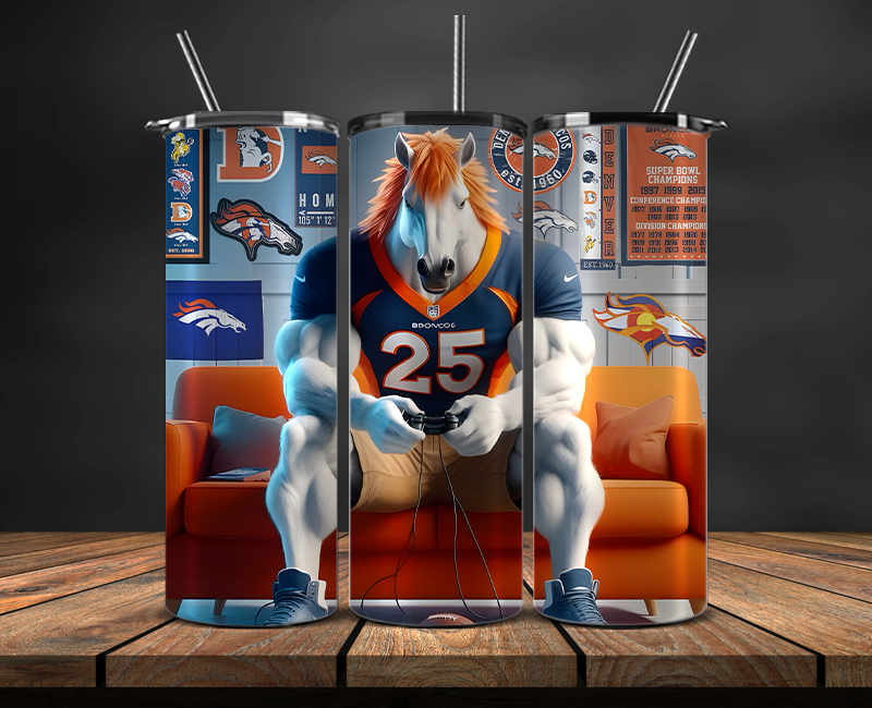 Denver Broncos Tumbler Wrap, NFL Trendy Tumbler 26