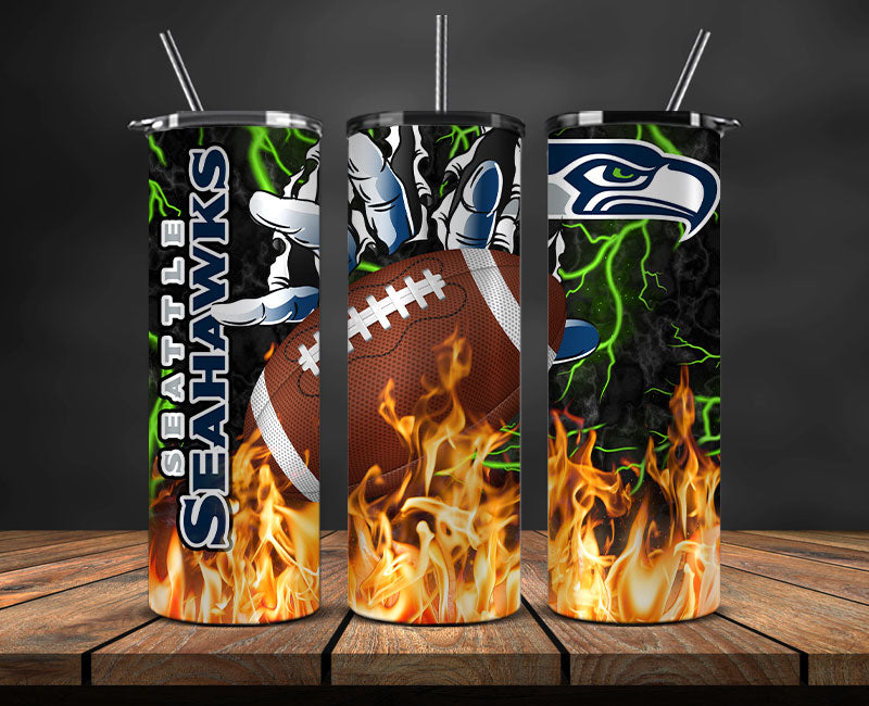 Seattle Seahawks Tumbler Wrap, Fire Hand Tumbler Wrap DS 27