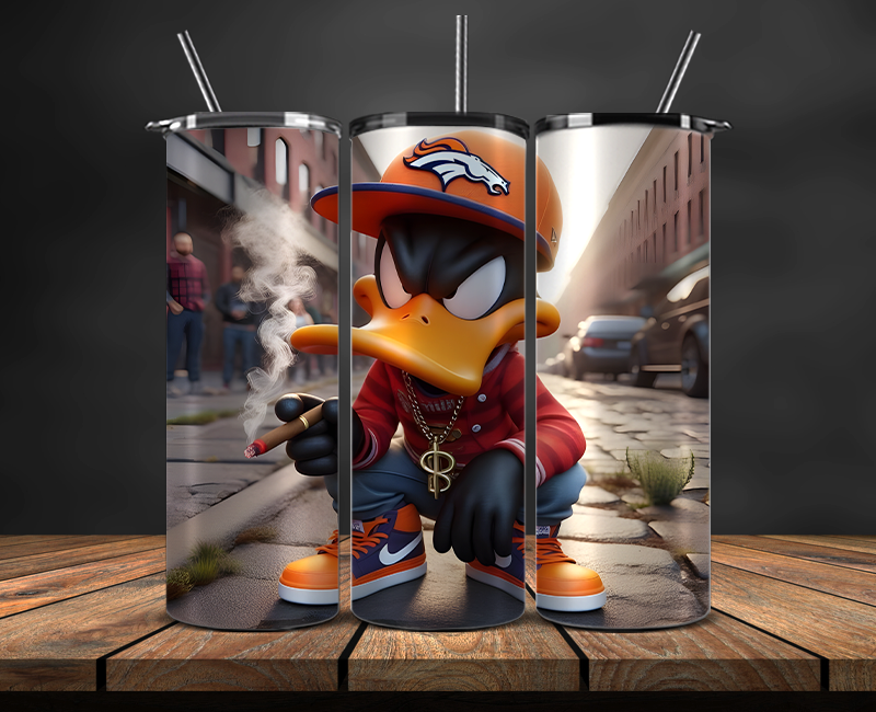 Denver Broncos Tumbler Wrap, NFL Trendy Tumbler 02