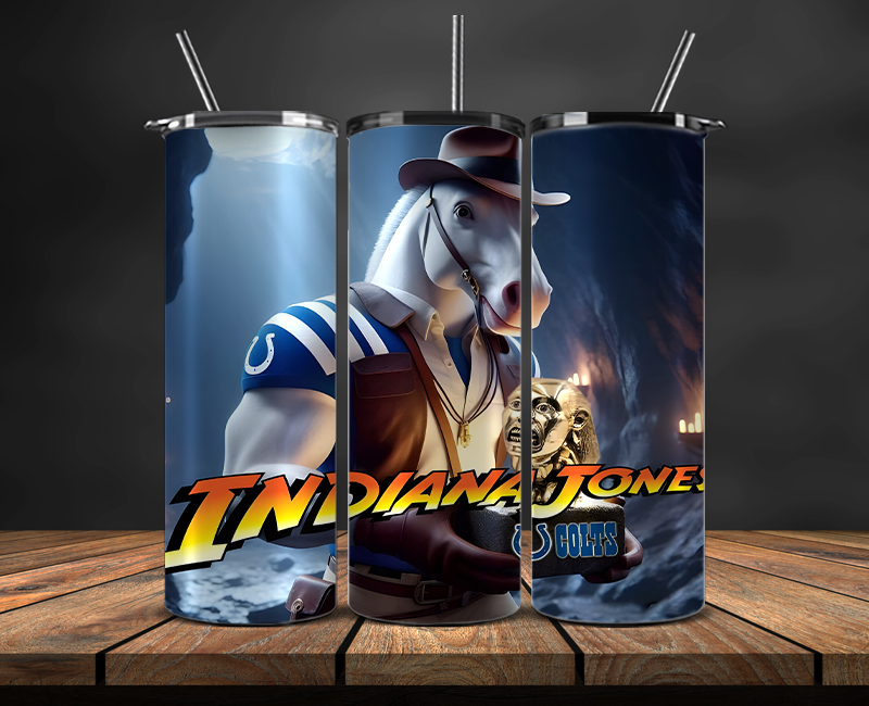 Indianapolis Colts Tumbler Wrap, NFL Trendy Tumbler 02