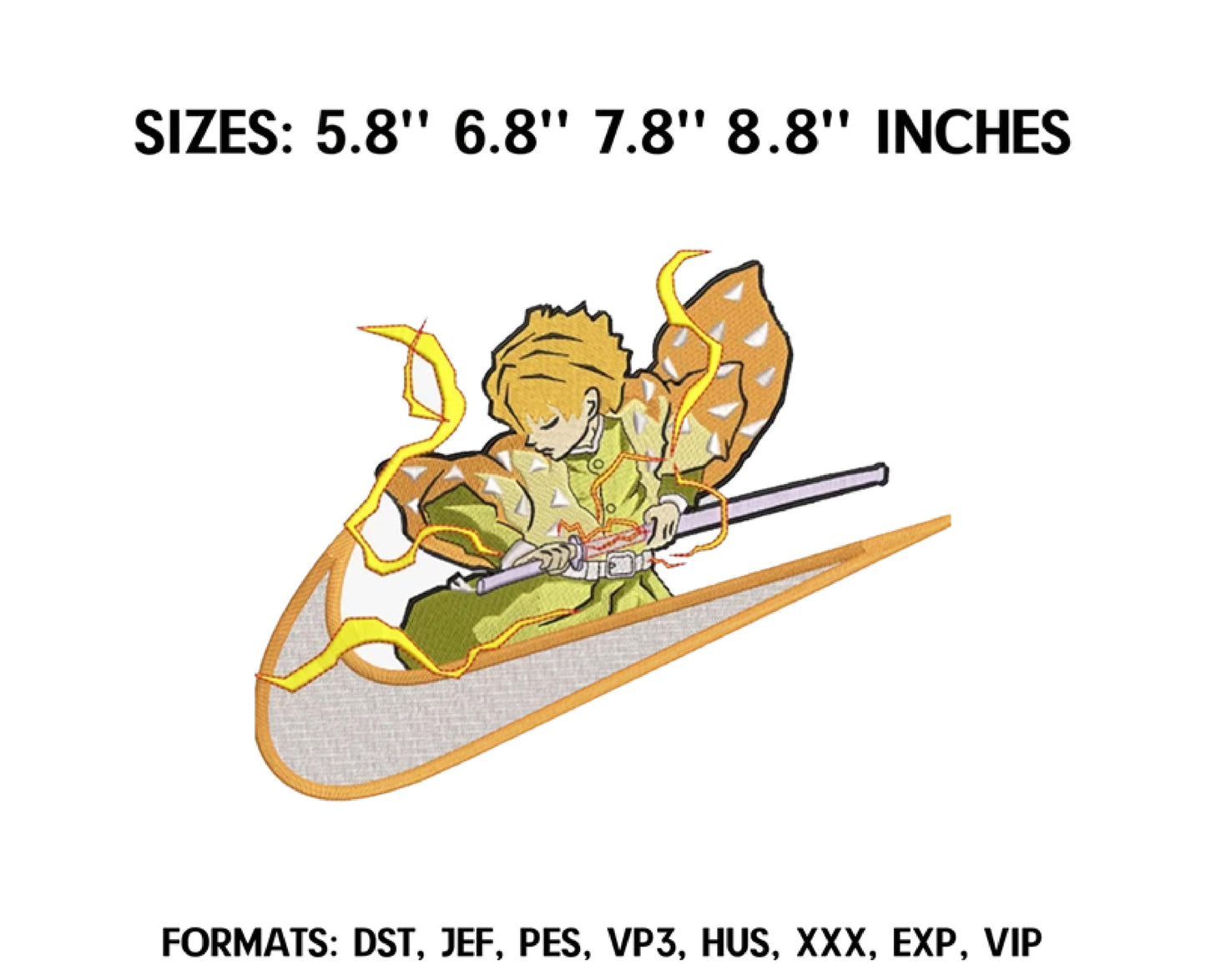 Ni ke Zenitsu Anime Embroidery Design, Ni ke Anime Embroidery Designs 02