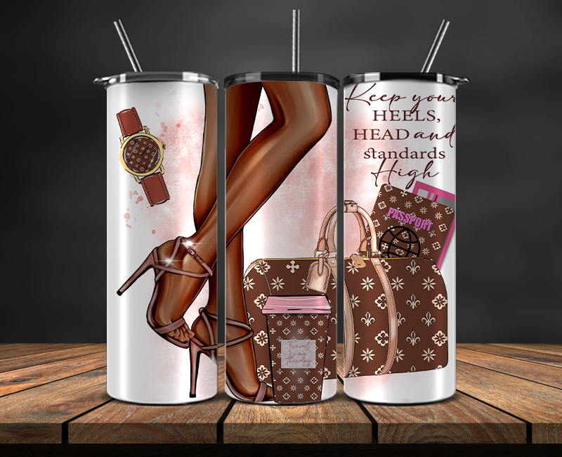 Fashion Style Tumbler Wrap , Luxury Logo Brand 112