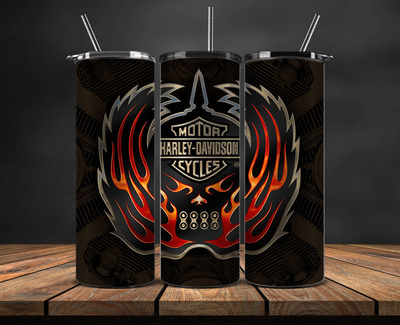Harley Skinny Tumbler Png, Motor Harley Digital Tumbler Wrap, Harley Tumbler Wrap New 38