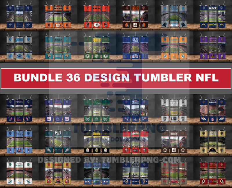 Bundle Logo Team NFL Tumbler Wrap, Bundle Sport Tumbler 03