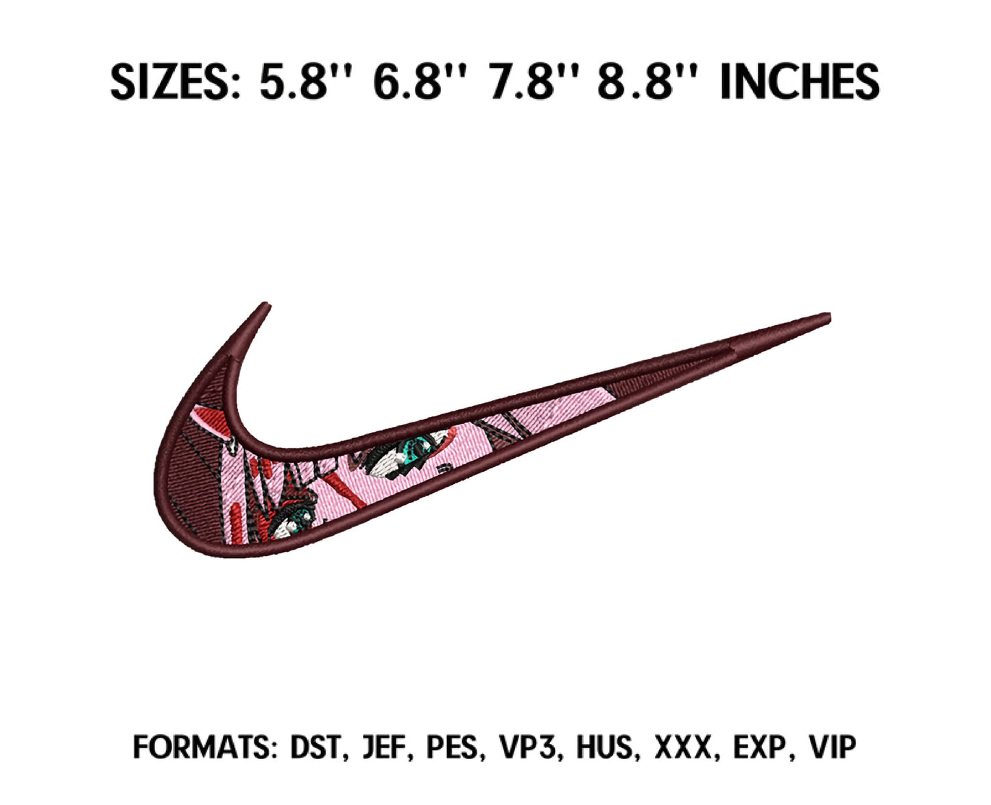 Ni ke Zero Anime Embroidery Design, Ni ke Anime Embroidery Designs 03