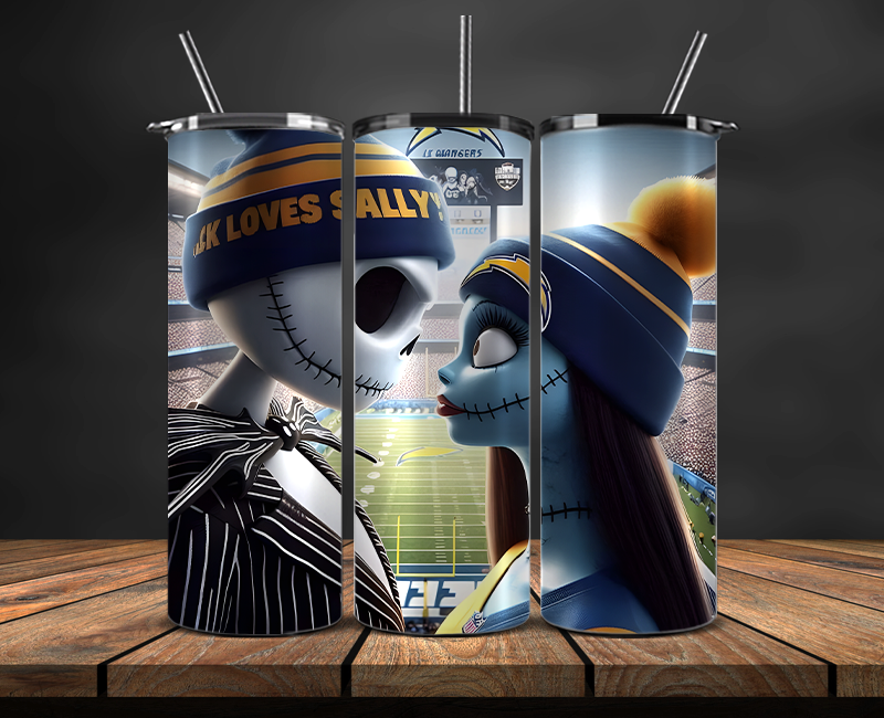 Los Angeles Chargers Tumbler Wrap, NFL Trendy Tumbler 03