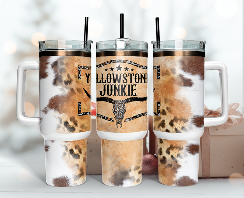 Yellowstone Tumbler Wrap 40oz , 40oz Tumbler Sublimation Png , Tumbler Wrap 03