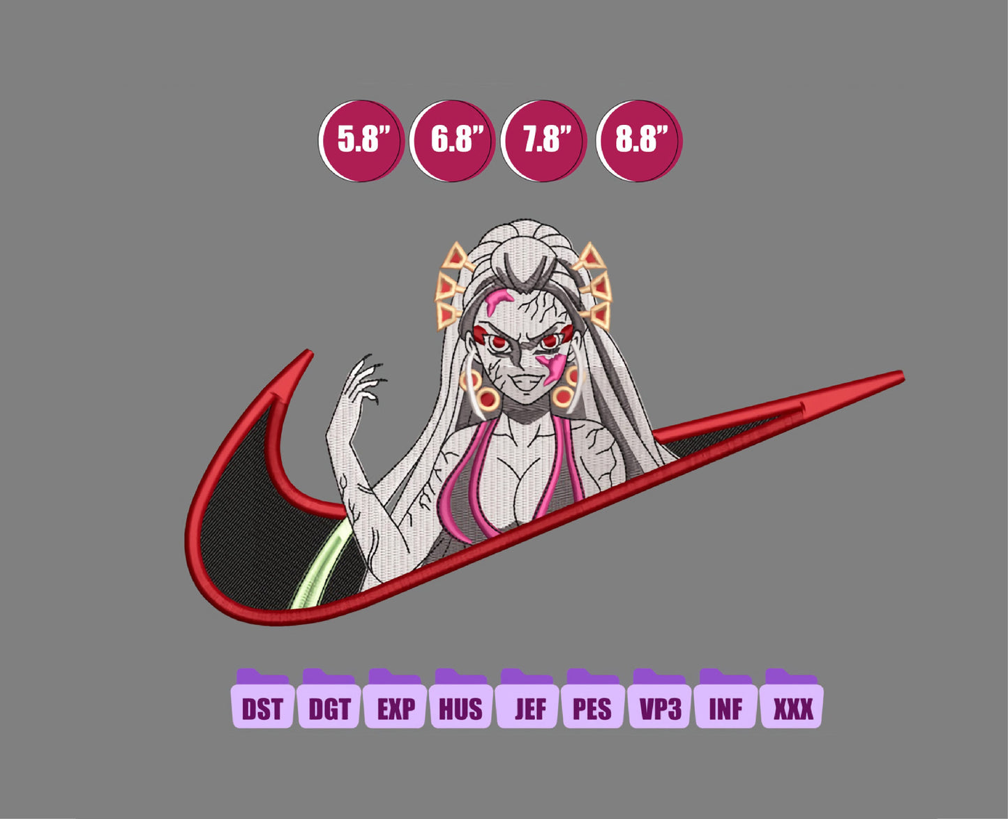 Ni ke Daki Anime Embroidery Design, Ni ke Anime Embroidery Designs 41