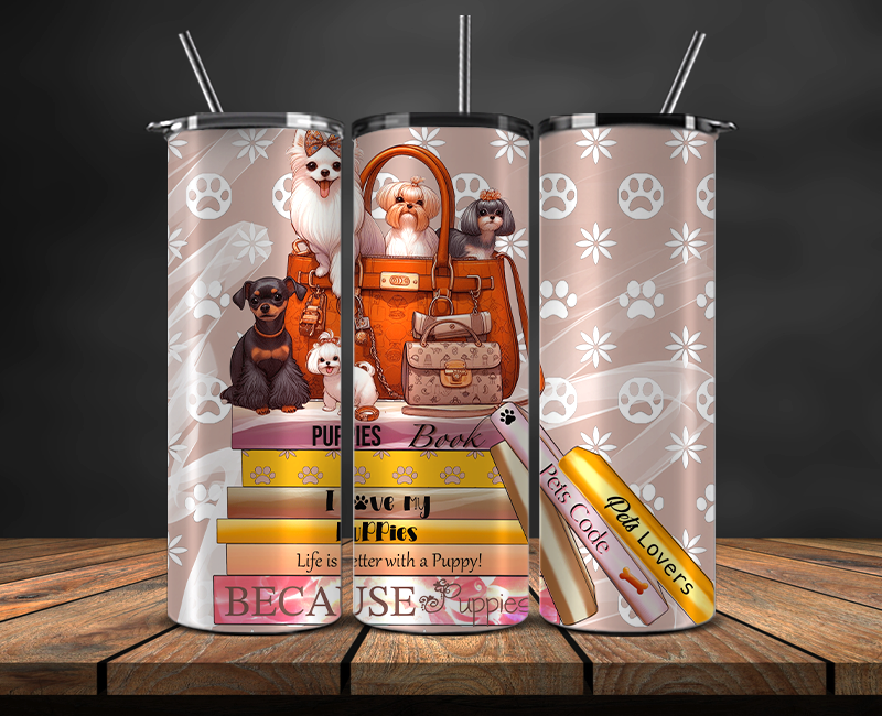 Fashion Style Tumbler Wrap , Luxury Logo Brand 122