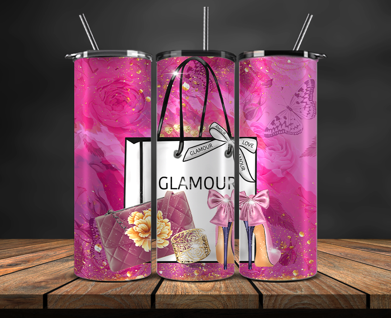 Fashion Style Tumbler Wrap , Luxury Logo Brand 123