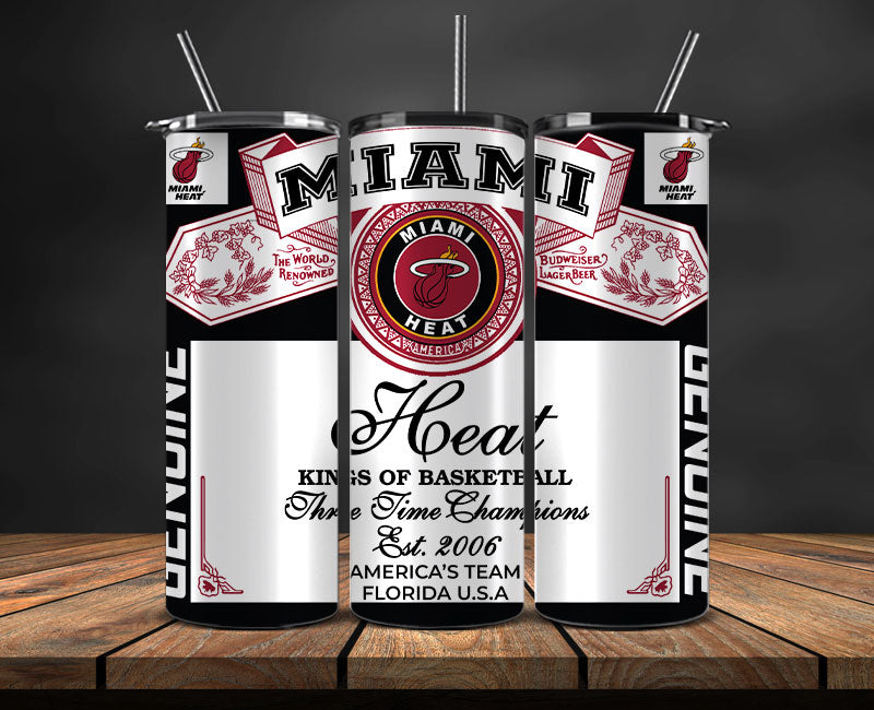 Miami Heat Tumbler Wrap, Basketball Design,NBA Teams,NBA Sports,Nba Tumbler Wrap,NBA DS-44